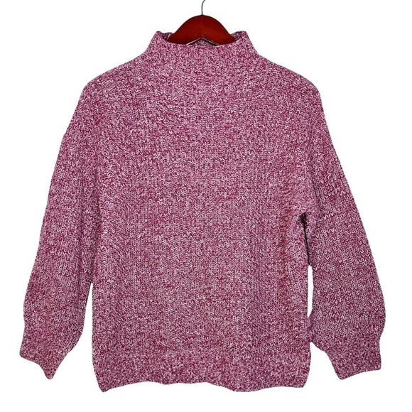 CUPCAKES & CASHMERE NWT Cotton Shaker Knit Sweater Size Small in Raspberry - Picture 4 of 13